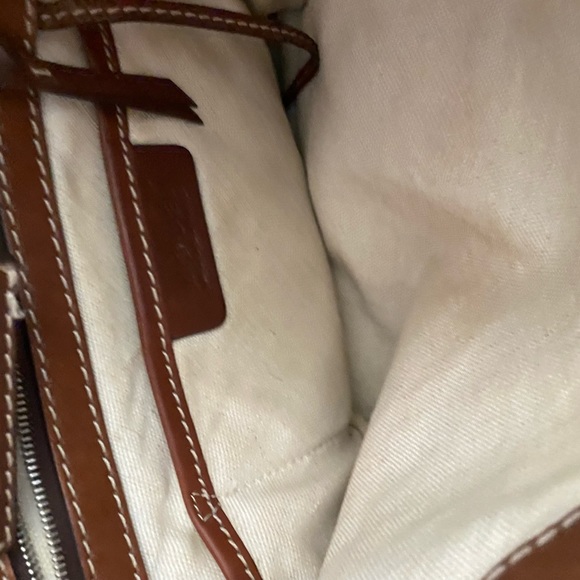 Michael Kors Leather Tote Bag With Gold Nail Heads - Picture 6 of 8